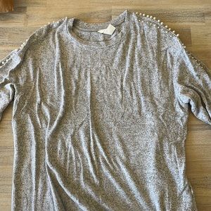 H&M long sleeve shirt with beaded sleeves